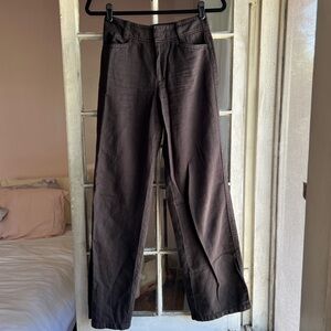 Vince High-Waisted Black Cotton Blend Pants
